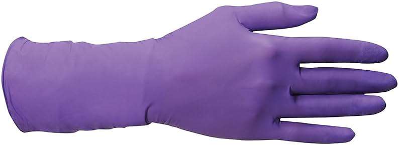 Halyard Health 50603 Purple Nitrile Exam Glove, Powder Free Exam Gloves, Disposable, Large, Purple (Case of 500) by Halyard Health - Image 1