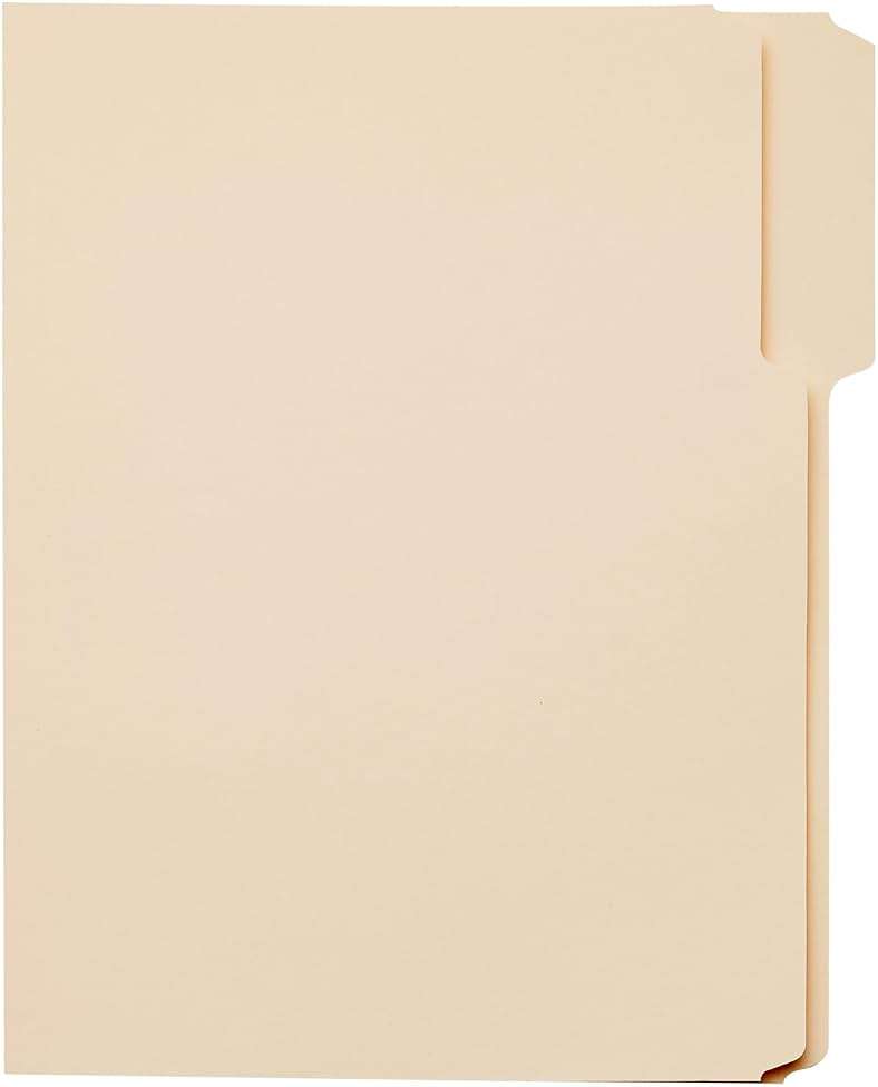 Amazon Basics Sturdy File Folders with Reinforced Tabs for Filing and Organization, 1/3-Cut Tab, Assorted Positions, Letter Size, 8.5x11 inches, Manila, 100-Pack - Image 6