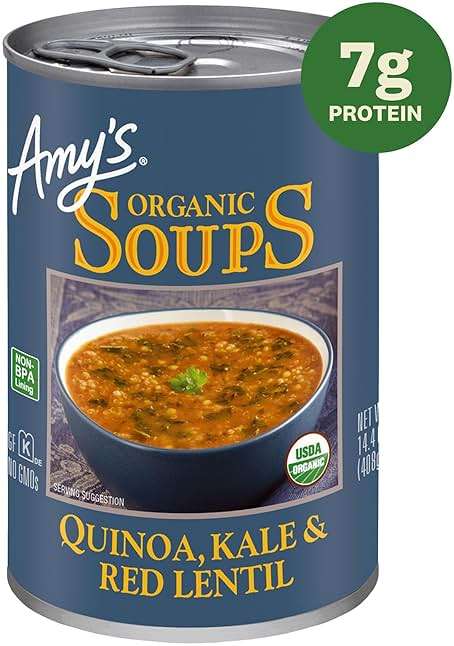 Amy's Soup, Vegan, Gluten Free, Organic Kale, Quinoa and Red Lentil, 14.4 Ounce (Pack of 12) - Image 3