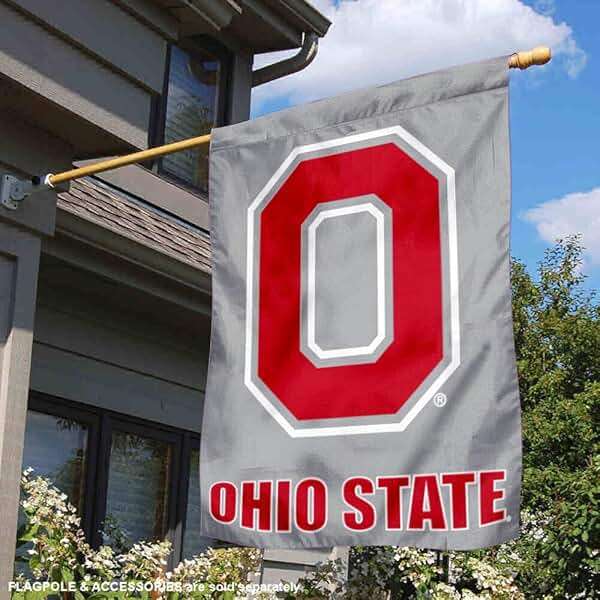 Ohio State Buckeyes Block O Logo House Flag Banner - Image 2