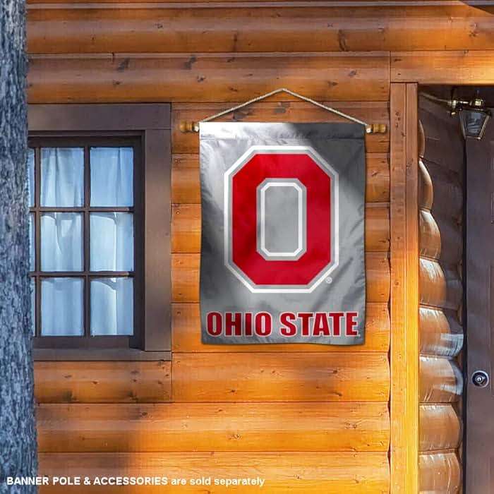 Ohio State Buckeyes Block O Logo House Flag Banner - Image 4