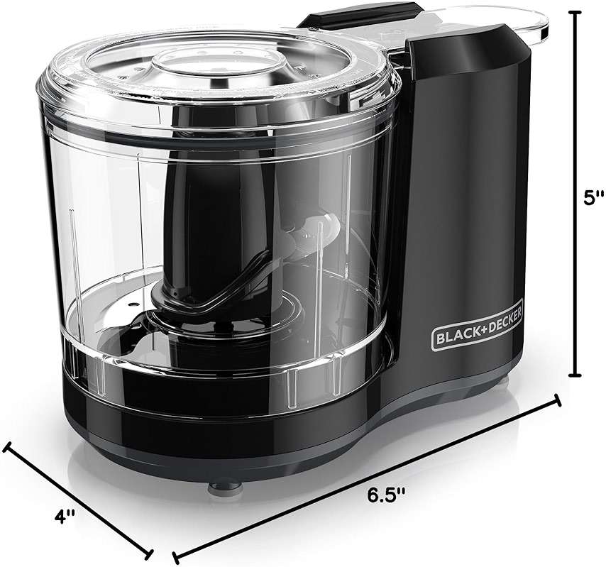 BLACK+DECKER 1.5-Cup Electric Food Chopper, One Touch Pulse, 150W Motor, Stay-Sharp Blade, Dishwasher Safe - Image 3