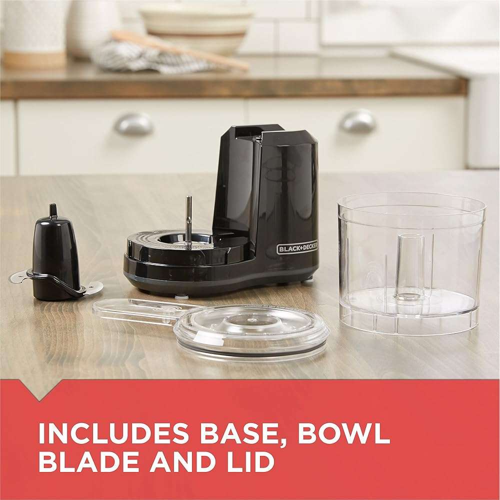 BLACK+DECKER 1.5-Cup Electric Food Chopper, One Touch Pulse, 150W Motor, Stay-Sharp Blade, Dishwasher Safe - Image 6