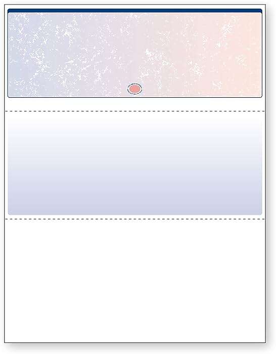 DocuGard Blue/Red Premier Prismatic Top High Security Check Paper - Laser/Inkjet Printer Compatible - 13 Security Features - 500 Blank Business Checks (04532) - Image 1