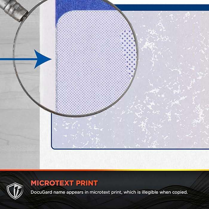 DocuGard Blue/Red Premier Prismatic Top High Security Check Paper - Laser/Inkjet Printer Compatible - 13 Security Features - 500 Blank Business Checks (04532) - Image 5