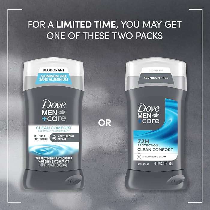DOVE MEN + CARE Deodorant Stick for Men Clean Comfort 4 Count Aluminum Free 72-Hour Odor Protection Mens Deodorant with 1/4 Moisturizing Cream 3 oz (Pack of 4) - Image 3