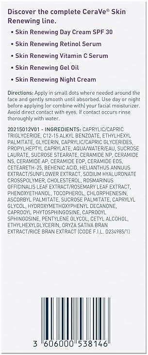 CeraVe Skin Renewing Gel Oil, Daily Hydrating Serum For Face With CeraPlex & Hyaluronic Acid, Gel Moisturizer For Face Hydrates & Smooths Skin, Non-Greasy, Fragrance Free & Non-Comedogenic, 1 Ounce - Image 6