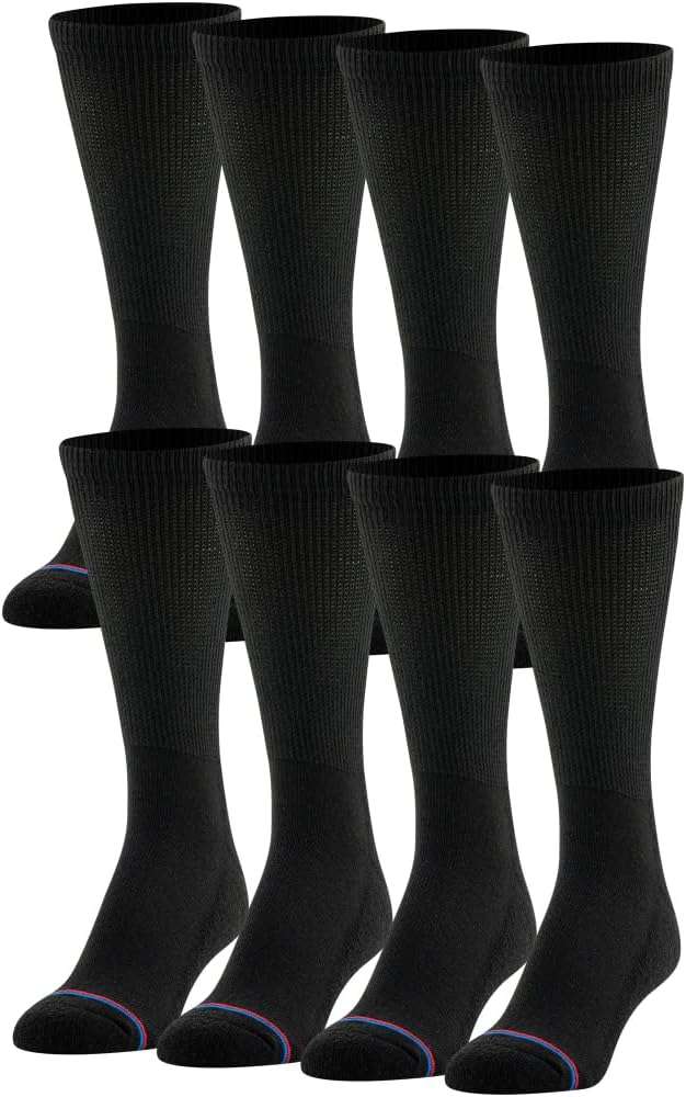 MediPeds Men's Extra Wide Non-Binding Crew Socks - Image 1