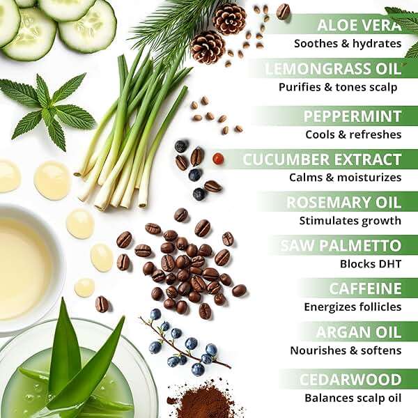 Rosemary & Lemongrass Hair Growth Shampoo for Thinning Hair, Strengthening & Volumizing, Made in USA - Image 6