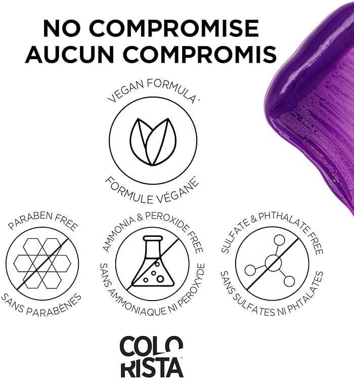 L’Oreal Paris Colorista Semi Permanent Hair Color for Bleached or Blonde Hair, Color Depositing Hair Mask Formula, Purple - Image 5