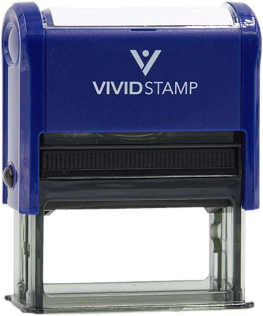 Accepted By Date Self Inking Rubber Stamp (Blue Ink) - Medium - Image 1