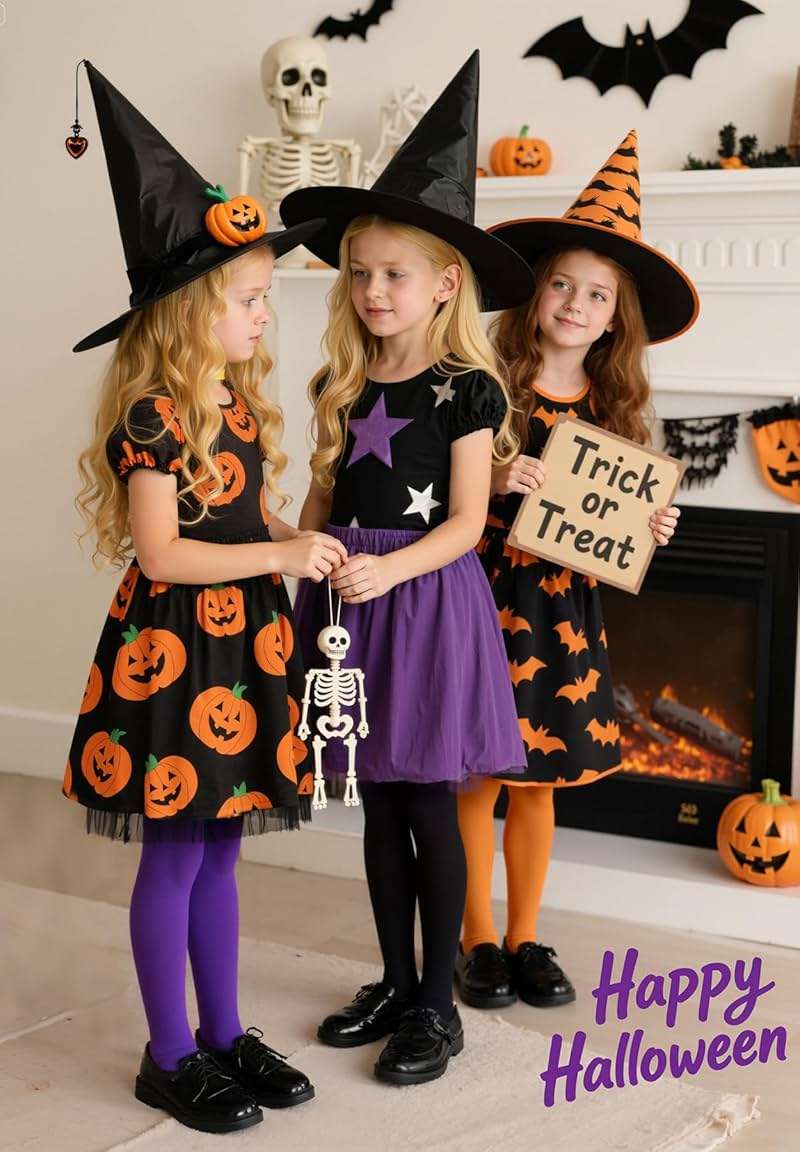 Zando Ballet Tights for Girls - Ultra Soft Girls Dance Tights Elastic Ballet Footed Halloween Tight Girl for Daily School - Image 3