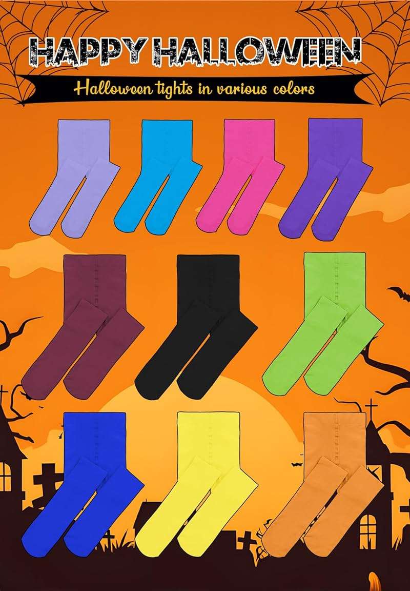 Zando Ballet Tights for Girls - Ultra Soft Girls Dance Tights Elastic Ballet Footed Halloween Tight Girl for Daily School - Image 6