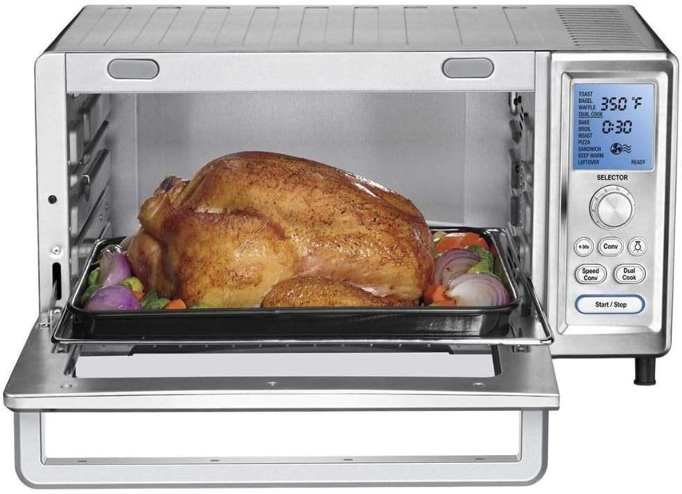 Cuisinart Chef’s Convection Toaster Oven, 1800-Watt Electric Oven with 15 Cooking Functions, Fits 13" Pizza, 9"x13" Baking Pan, and Full-Size Chicken, Nonstick Interior, TOB-260N1NAS, Stainless Steel - Image 6