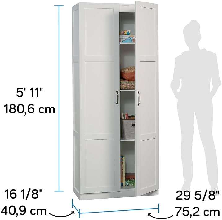 Sauder Select Storage Cabinet/ Pantry cabinets, White finish - Image 3