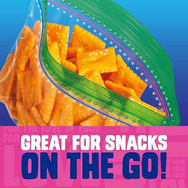 Ziploc Snack Bags with EasyGuide Texture, Small Plastic Storage Bags with Grip 'N Seal Technology, 150 Bags Total (Packaging May Vary) - Image 5