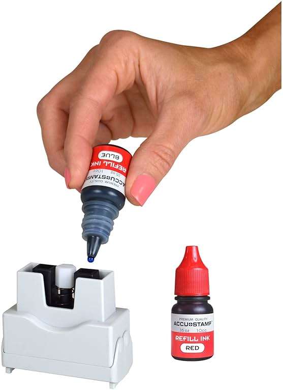 Accu-Stamp2® Pre-Inked Message Stamp, Approved, 1/2" x 1 5/8", Blue - Image 4