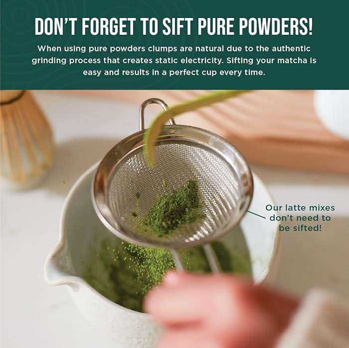 Jade Leaf Matcha - Traditional Starter Set - Japanese Matcha Gift Set Includes: Bamboo Whisk (Chasen), Scoop (Chashaku), Stainless Steel Sifter, Fully Printed Handbook - Image 3