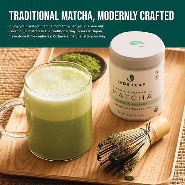 Jade Leaf Matcha - Traditional Starter Set - Japanese Matcha Gift Set Includes: Bamboo Whisk (Chasen), Scoop (Chashaku), Stainless Steel Sifter, Fully Printed Handbook - Image 4