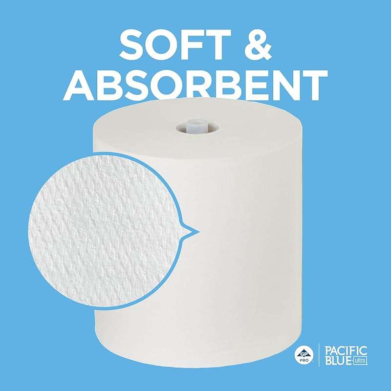 Pacific Blue Ultra by Georgia-Pacific PRO 8” High-Capacity Paper Towel Rolls, White, 1150 Linear Feet Per Roll, 6 Rolls Per Case, 26490 - Image 5