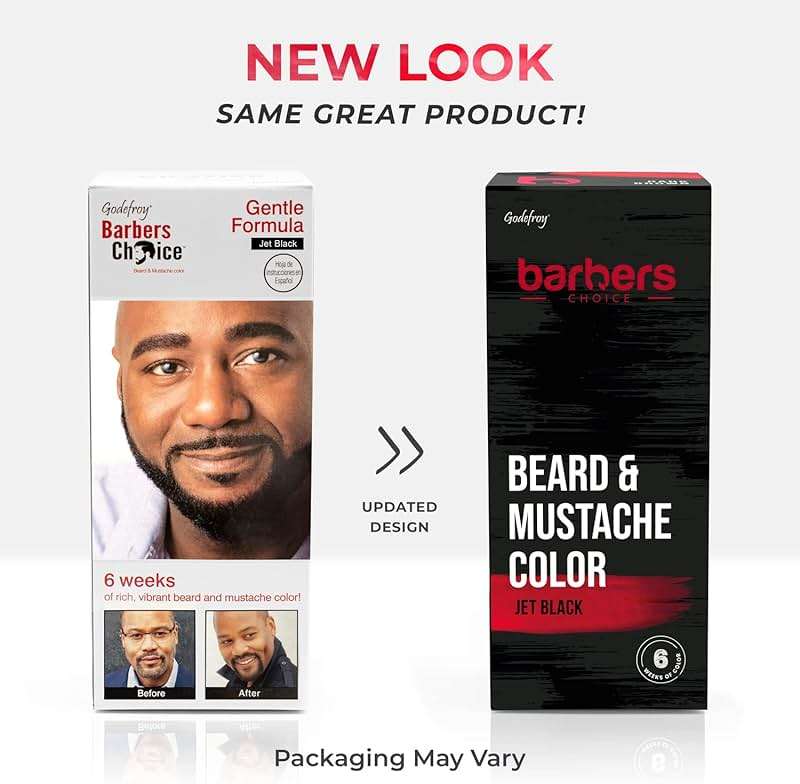 Godefroy Barbers Choice 3 Application Beard and Mustache Dye For Men, 6 weeks of Cover For Gray Facial Hair, Jet Black - Image 2