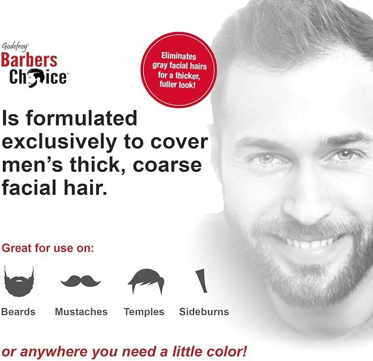 Godefroy Barbers Choice 3 Application Beard and Mustache Dye For Men, 6 weeks of Cover For Gray Facial Hair, Jet Black - Image 3