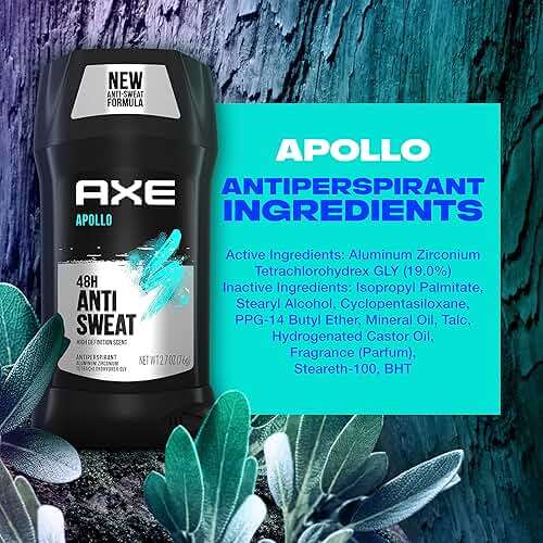 AXE Apollo Antiperspirant Deodorant Stick For Men Sage & Cedarwood 48 Hr Anti Sweat Mens Deodorant, 2.7 Ounce (Pack of 4) - Image 8