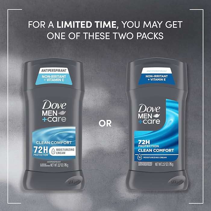 Dove Men+Care Antiperspirant Deodorant Stick 4 Count Clean Comfort 72-Hour Sweat & Odor Protection Antiperspirant for Men With 1/4 Moisturizing Cream 2.7 oz - Image 3