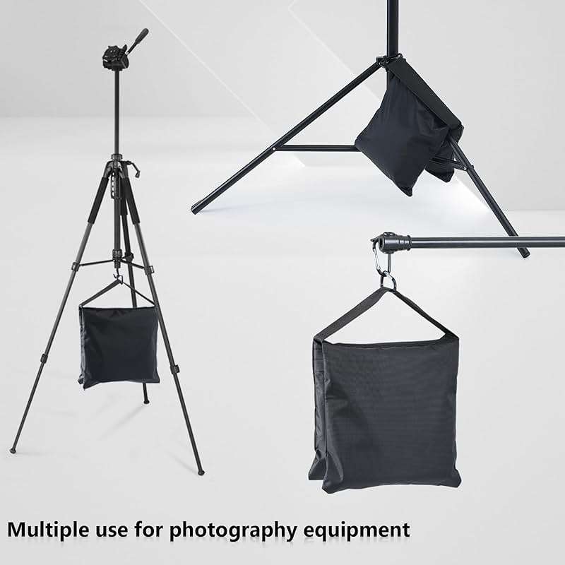 ABCCANOPY Photography Sandbag for Video Stand, Heavy Duty Weight Bags for Light Tripod, Camping Chair, 4 Packs (Black) No Sand - Image 5