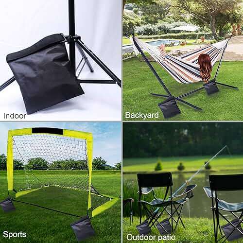 ABCCANOPY Photography Sandbag for Video Stand, Heavy Duty Weight Bags for Light Tripod, Camping Chair, 4 Packs (Black) No Sand - Image 7