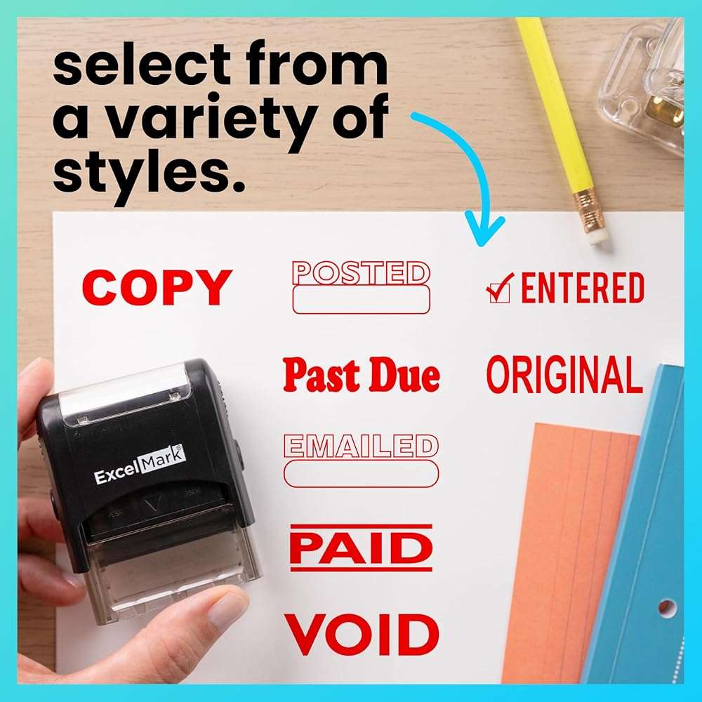 ExcelMark Copy Stamp Self-Inking Rubber Stamp - Red Ink for Office Use, Ideal for Efficient Document Management with Copy Stamps, Perfect for Professional Settings - Image 8