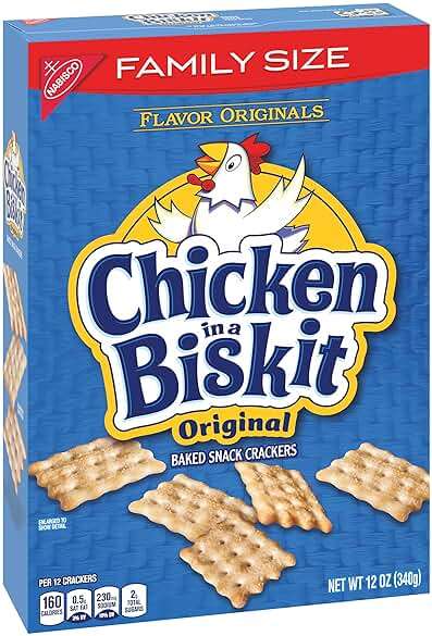 CHICKEN IN A BISKIT Original Baked Snack Crackers, Lunch Snacks, Family Size, 12 oz - Image 11