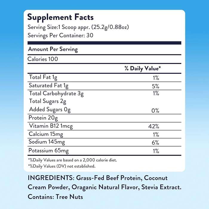 Equip Foods Prime Protein Powder | Clean, Grass Fed Beef Protein Powder | Carnivore Protein Isolate, Keto Friendly | Gluten & Dairy Free | Helps Build & Repair Tissue | 30 Servings, Vanilla (No Sugar) - Image 6