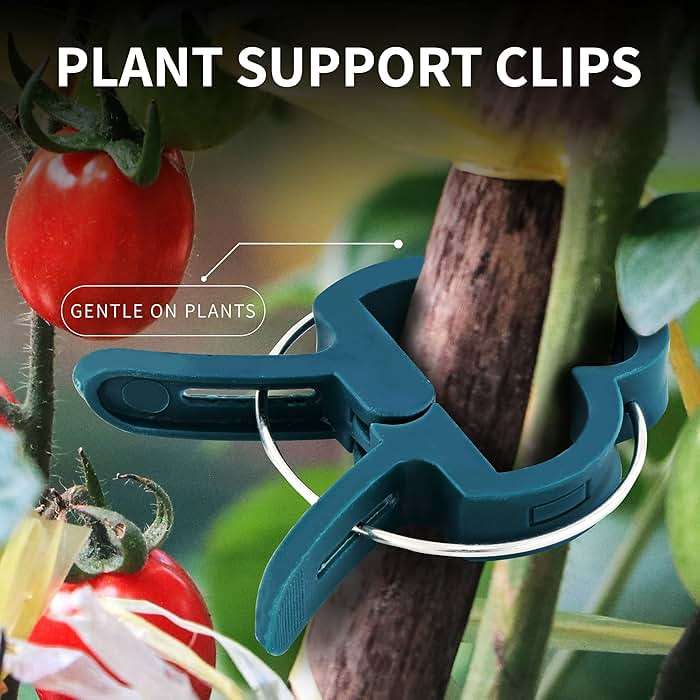 Plant Clips 40 Piece Green Gentle Gardening Plant & Flower Lever Loop Gripper Clips, Tool for Supporting or Straightening Plant Stems, Stalks, and Vines, Garden Clips, by RamPro - Image 3