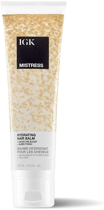 IGK Mistress Hydrating Hair Balm | Leave-In Conditioner + Smoothing Styling Cream | Frizz Control for Dry, Curly & Wavy Hair | Coconut Oil Treatment | Vegan - Image 1