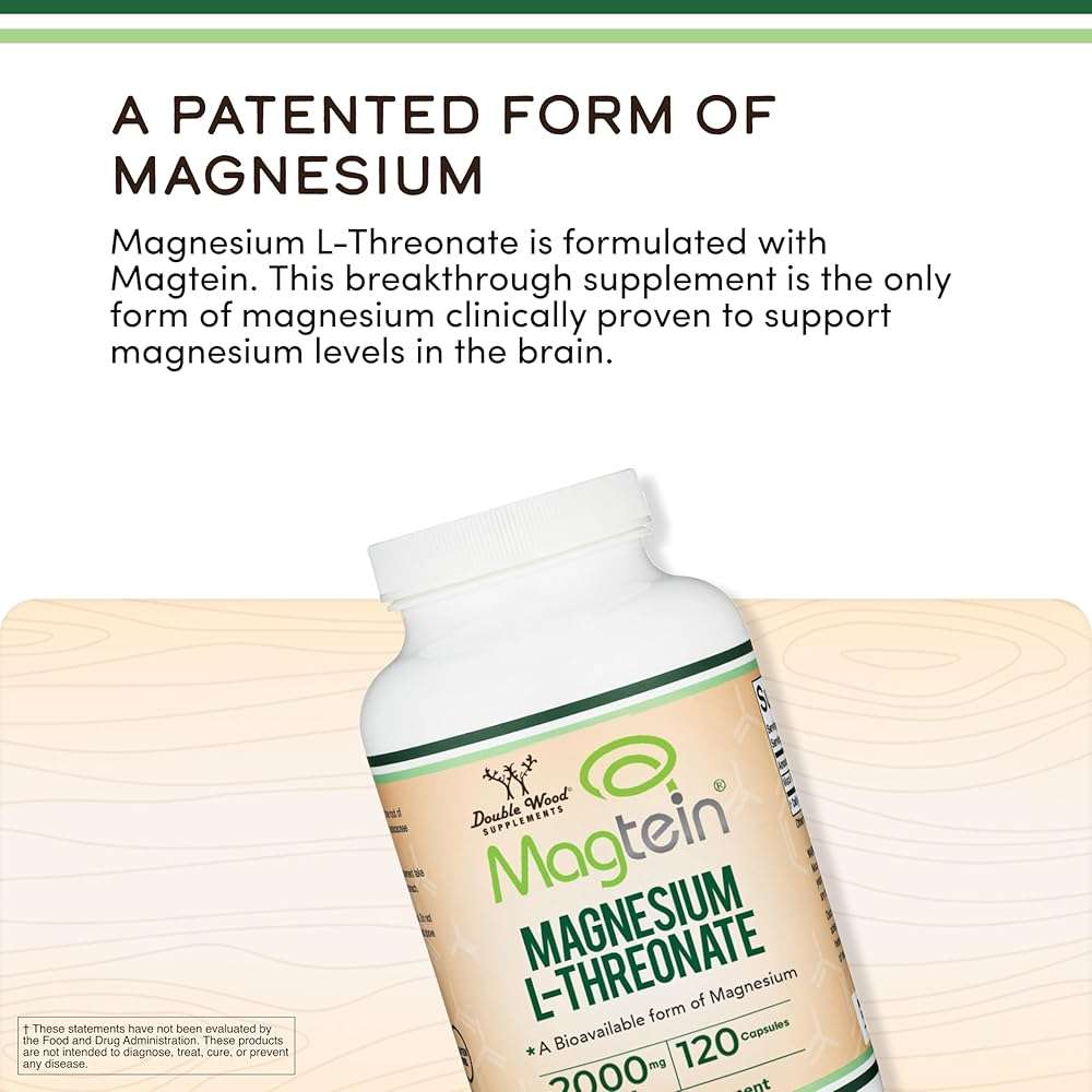 Magnesium L Threonate Capsules – High Absorption Generic Supplement – Most Bioavailable Form – 2,000 mg – 100 Capsules - Image 4