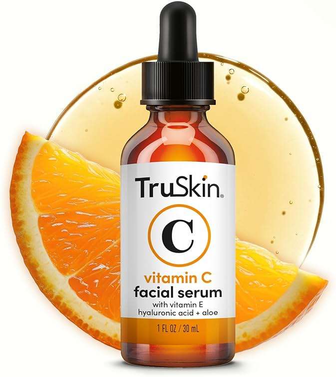 TruSkin Vitamin C Serum for Face - Anti Aging Face Serum with Hyaluronic Acid & Vitamin E - Brightening Formula for Improving Appearance of Dark Spots, Fine Lines & Wrinkles - All Skin Types, 1 fl oz - Image 1