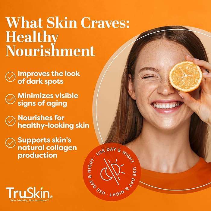 TruSkin Vitamin C Serum for Face - Anti Aging Face Serum with Hyaluronic Acid & Vitamin E - Brightening Formula for Improving Appearance of Dark Spots, Fine Lines & Wrinkles - All Skin Types, 1 fl oz - Image 3