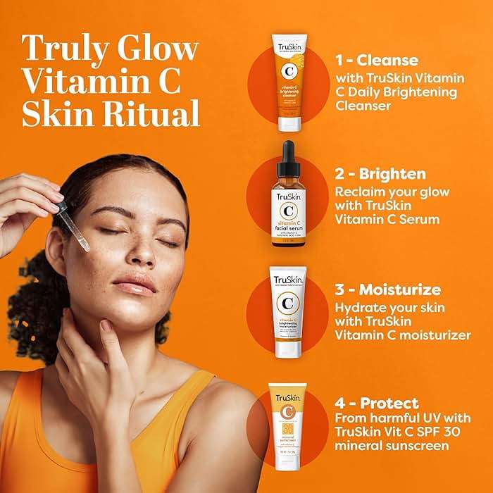TruSkin Vitamin C Serum for Face - Anti Aging Face Serum with Hyaluronic Acid & Vitamin E - Brightening Formula for Improving Appearance of Dark Spots, Fine Lines & Wrinkles - All Skin Types, 1 fl oz - Image 6