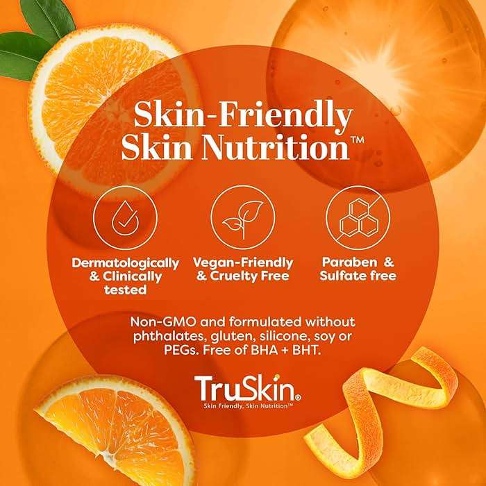 TruSkin Vitamin C Serum for Face - Anti Aging Face Serum with Hyaluronic Acid & Vitamin E - Brightening Formula for Improving Appearance of Dark Spots, Fine Lines & Wrinkles - All Skin Types, 1 fl oz - Image 7