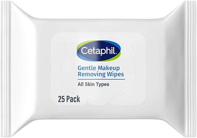 Cetaphil Gentle Makeup Removing Face Wipes, Daily Cleansing Facial Towelettes Gently Remove Makeup, Fragrance and Alcohol Free, 25 Count - Image 1
