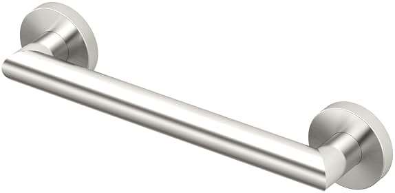 Gatco 970 Glam Shower Grab Bar, 12 Inch, ADA Compliant Stainless Steel, Satin Nickel, Wall Mounted Bathroom Handrail - Image 1