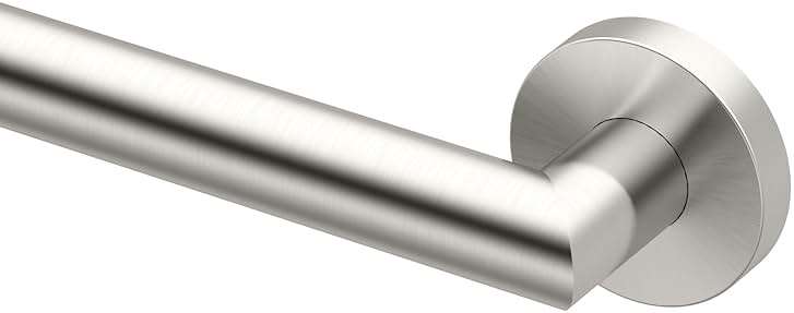 Gatco 970 Glam Shower Grab Bar, 12 Inch, ADA Compliant Stainless Steel, Satin Nickel, Wall Mounted Bathroom Handrail - Image 2
