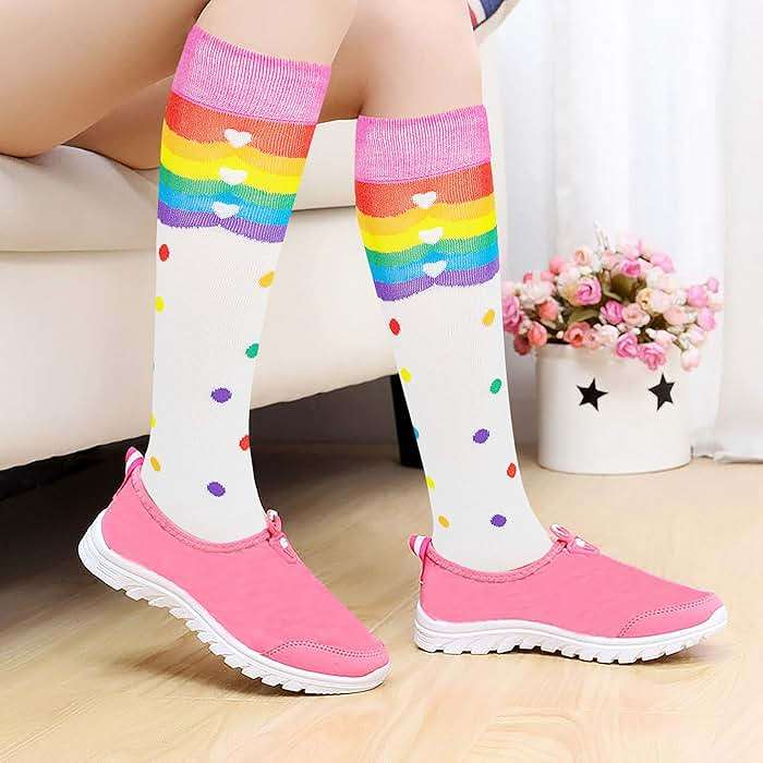 SUMONA 6 Pairs Women's Fancy Design Multi Colorful Patterned Knee High Socks - Image 3