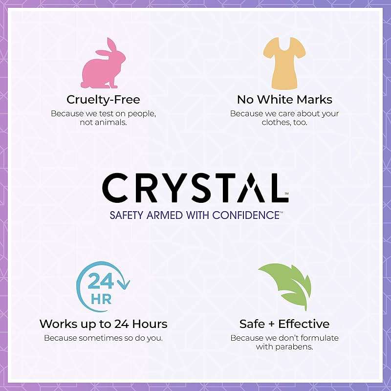 CRYSTAL Deodorant Aluminum Free Mineral Deodorant Roll-On for Women & Men, Lavender & White Tea - Paraben Free - Certified Cruelty Free & Vegan Deodorant - Prevents Odor Up to 24 Hours ,2.25 Fl Oz (Pack of 3),21661-3 - Image 4