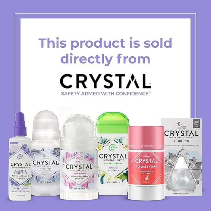 CRYSTAL Deodorant Aluminum Free Mineral Deodorant Roll-On for Women & Men, Lavender & White Tea - Paraben Free - Certified Cruelty Free & Vegan Deodorant - Prevents Odor Up to 24 Hours ,2.25 Fl Oz (Pack of 3),21661-3 - Image 5