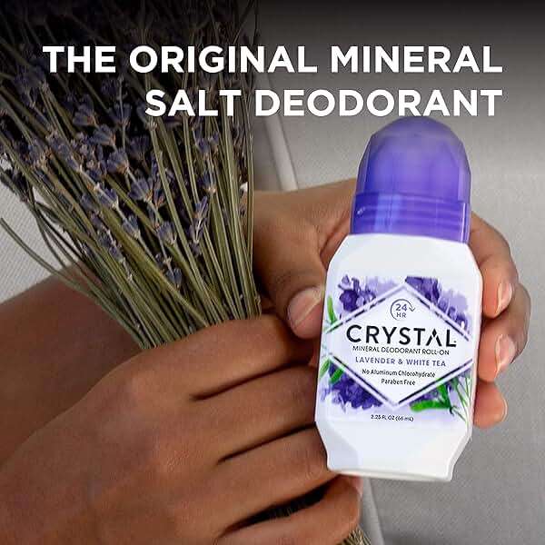 CRYSTAL Deodorant Aluminum Free Mineral Deodorant Roll-On for Women & Men, Lavender & White Tea - Paraben Free - Certified Cruelty Free & Vegan Deodorant - Prevents Odor Up to 24 Hours ,2.25 Fl Oz (Pack of 3),21661-3 - Image 6