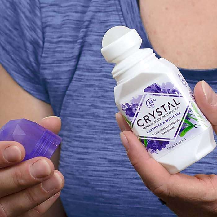 CRYSTAL Deodorant Aluminum Free Mineral Deodorant Roll-On for Women & Men, Lavender & White Tea - Paraben Free - Certified Cruelty Free & Vegan Deodorant - Prevents Odor Up to 24 Hours ,2.25 Fl Oz (Pack of 3),21661-3 - Image 8