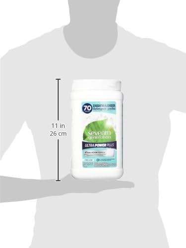 Seventh Generation Power+ Dishwasher Detergent Packs Fresh Citrus scent 1 for sparkling dishes Dishwasher tabs 70 count - Image 7