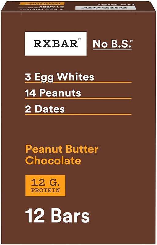 RXBAR Protein Bars, Protein Snack, Snack Bars, Peanut Butter Chocolate, 22oz Box (12 Count) - Image 1